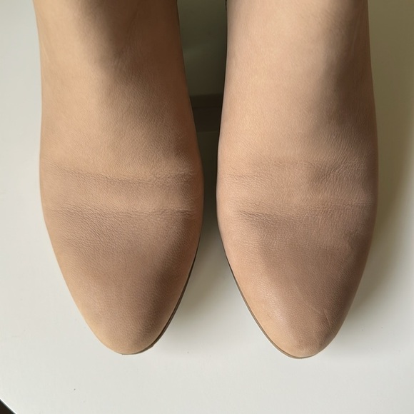 Frye Judith Double Zip Suede Ankle Booties Tan Dual Zip Block Heel Size 8 - Picture 4 of 12